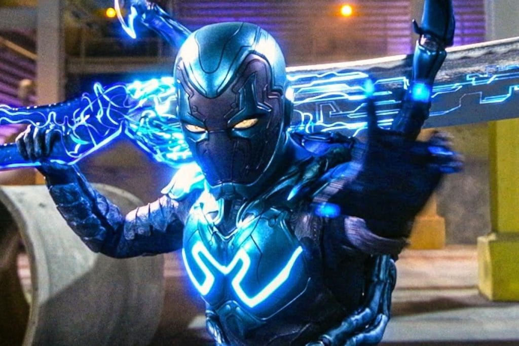 besouro azul em ação